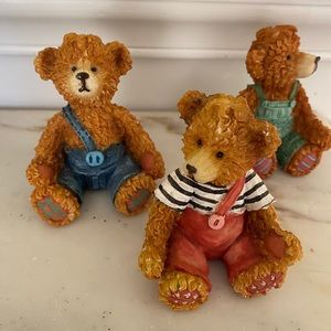 Little bear figurines, set of 3